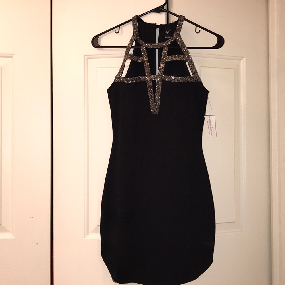 Black mini dress